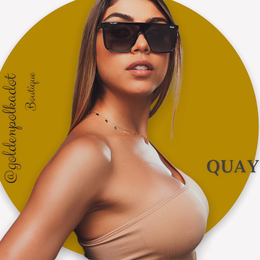 Quay Nightfall Flat Top Polarized Unisex Sunglasses New in case with cloth - Picture 7 of 13